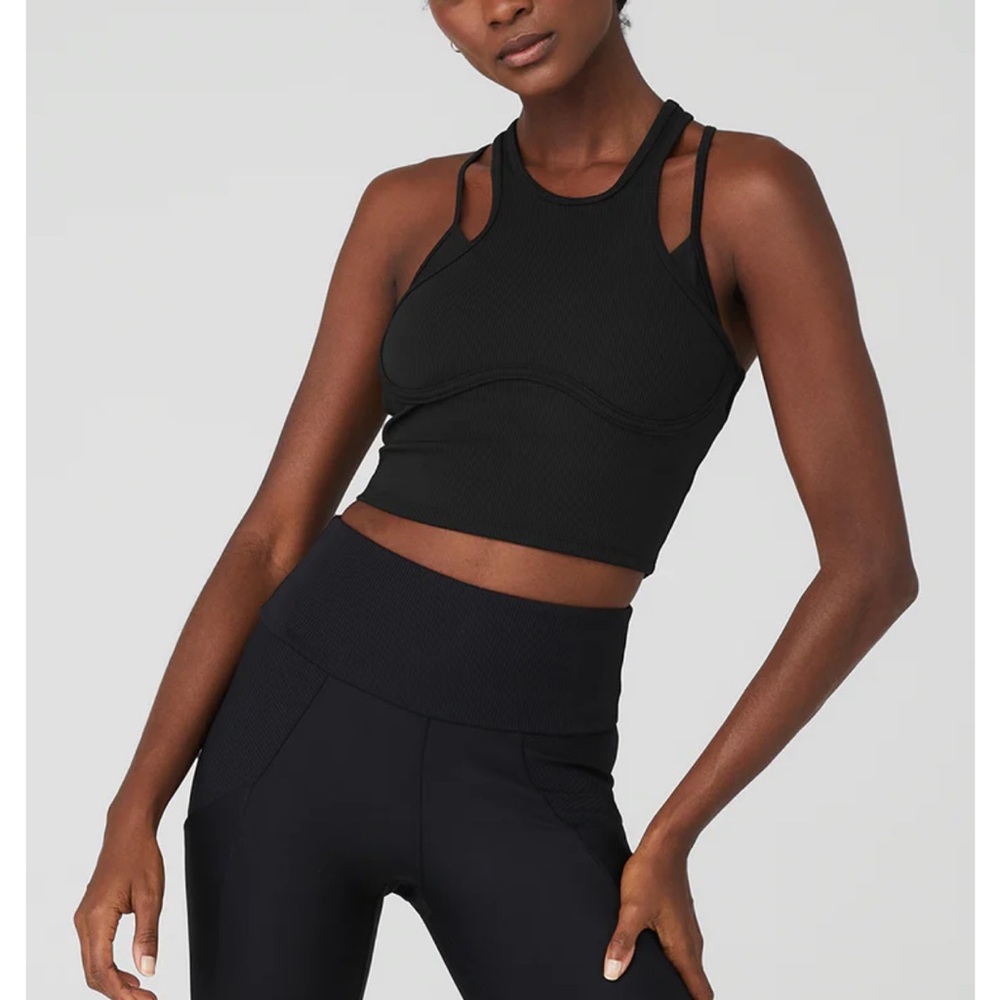 ALO Yoga Ribbed Airlfit Enhanced Bra Tank